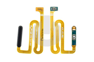 Шлейф кнопки включения для Samsung A14 4G (A145F)/ A14 5G (A146B) и сканер отпечатка пальца черный ORG