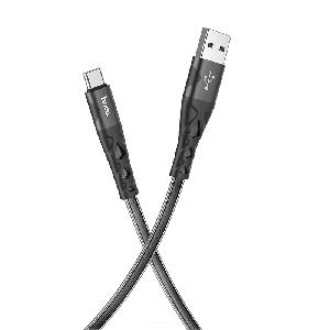 Кабель USB AM - Type-C HOCO U105 с защитой от излома (1.2м) черный АКЦИЯ