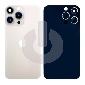 Крышка задняя для iPhone XR в корпусе 13 Pro/ 14 Pro со стеклом камеры золотая фото