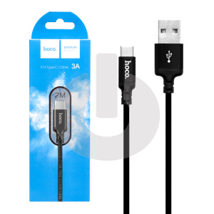 Кабель USB - Type-C HOCO X14 (2м х 3.0A) черный фото