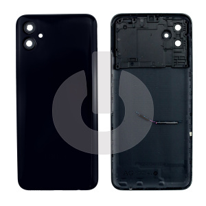 Крышка задняя для Samsung A04e (A042F) со стеклом камеры черная фото