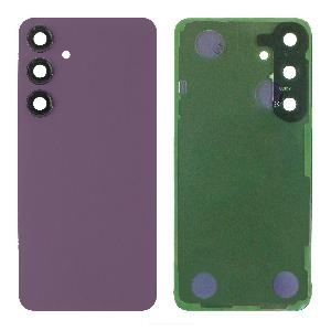 Крышка задняя для Samsung S24 (S921B) со стеклом камеры фиолетовая