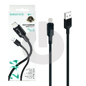 Кабель USB - Lightning BOROFONE BX111 (1м x 2.4A) черный фото