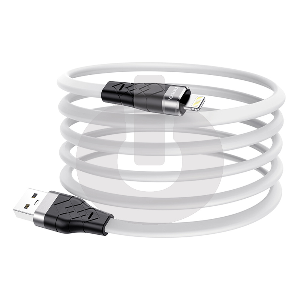 Кабель USB - Lightning HOCO X53 Silicone (1м х 2.4A) белый фото