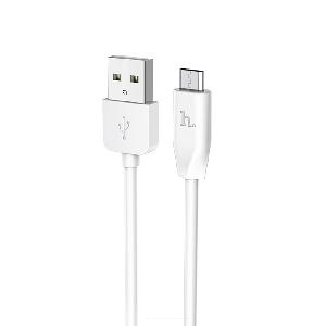 Кабель USB AM - Micro USB HOCO X1 (1м х 2.4A) белый АКЦИЯ
