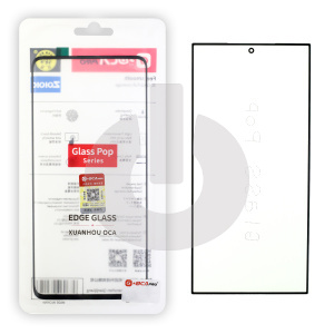Стекло для переклейки Samsung S23 Ultra (S918B) (G+OCA PRO) черное фото