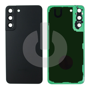 Крышка задняя для Samsung S22 (S901B) со стеклом камеры черная фото