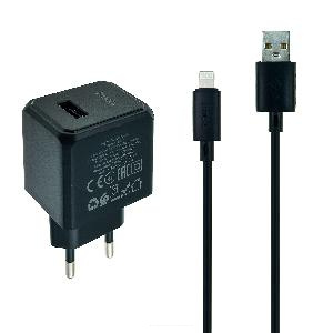 Зарядное устройство HOCO CS11A с кабелем USB - Lightning белое