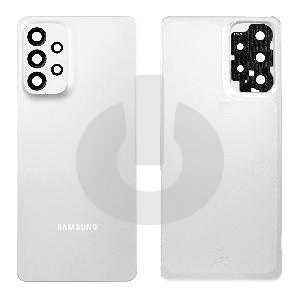 Крышка задняя для Samsung A73 5G (A736B) со стеклом камеры белая