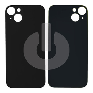 Крышка задняя для iPhone 14 Plus (с большим вырезом) черная Premium фото