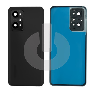 Крышка задняя для Realme GT Neo 2 (RMX3370)/ Neo 3T (RMX3371) со стеклом камеры черная фото
