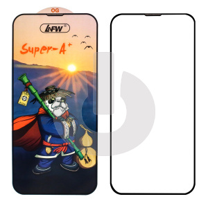 Стекло защитное для iPhone 13 Pro Max/ 14 Plus (Super A+) черное фото