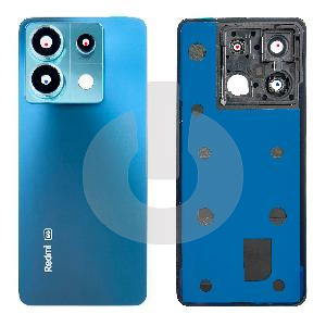 Крышка задняя для Xiaomi Redmi Note 13 Pro 5G (2312DRA50C) со стеклом камеры голубая фото