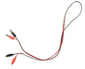 Провод тестовый для лабораторного блока питания с зажимом типа "крокодил" (длинный) 84 см