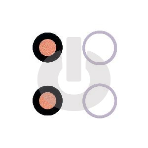 Стекло камеры для iPhone 14/ 14 Plus с фиолетовой гильзой ORG фото