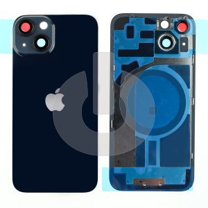 Крышка задняя для iPhone 14 со стеклом камеры черная Premium фото