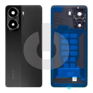 Крышка задняя для Xiaomi Poco X7 Pro (2412DPC0AG) со стеклом камеры черная фото
