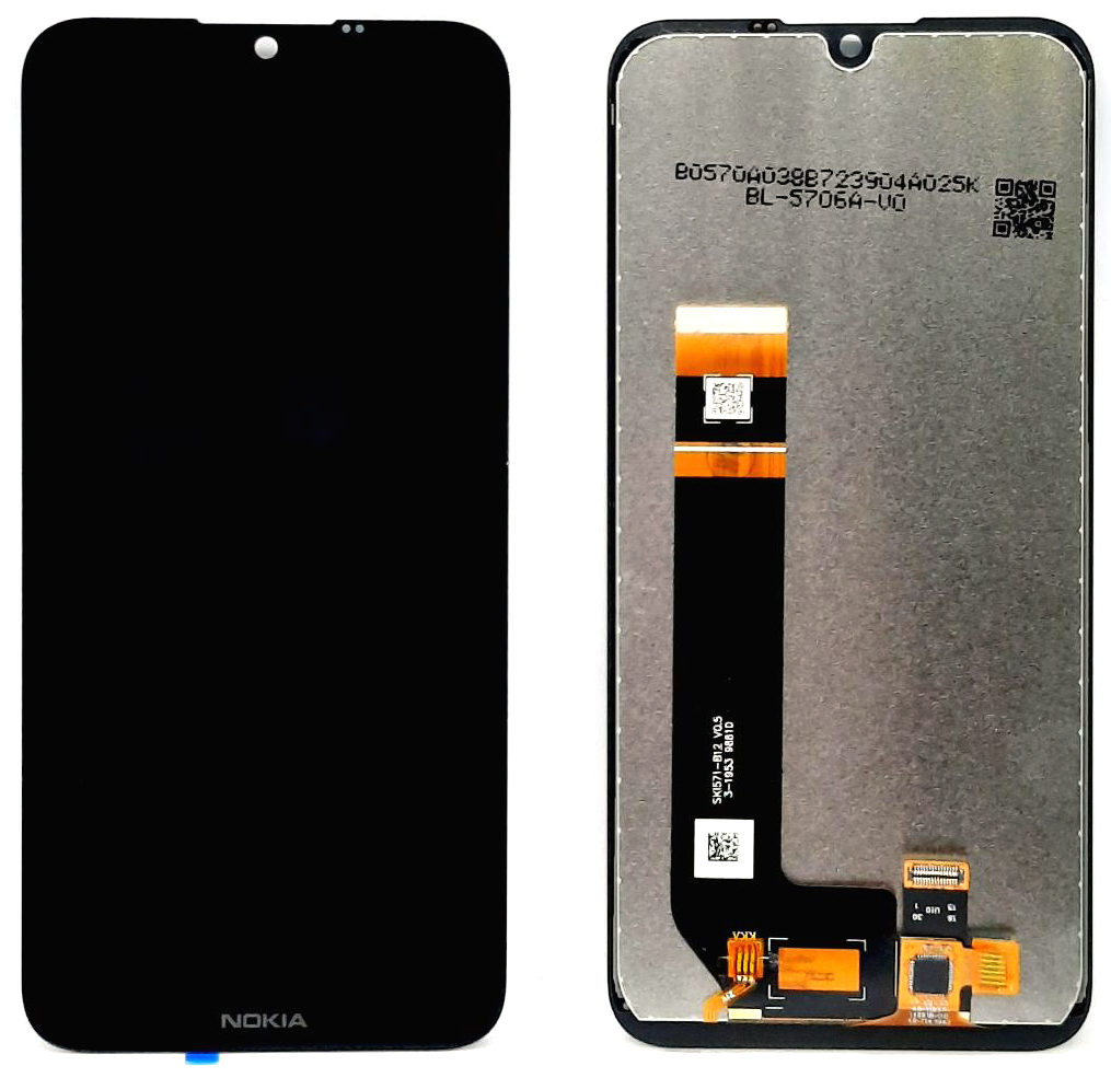 Дисплей с тачскрином для Nokia 1.3 черный