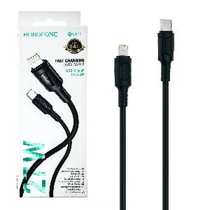 Кабель Type-C - Lightning BOROFONE BX111 (1м 27W) черный