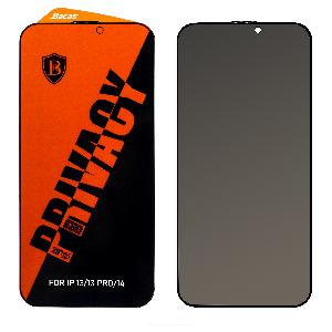 Стекло защитное для iPhone 16 Pro Max Bacas черное антишпион НОВИНКА 