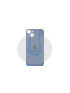 Крышка задняя для iPhone 14 (с большим вырезом) голубая фото