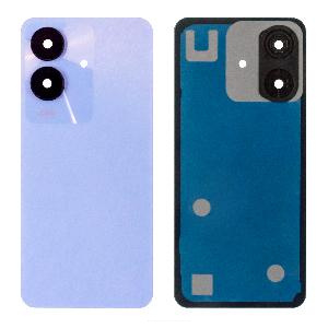 Крышка задняя для Realme Note 60 (RMX3933) со стеклом камеры голубая