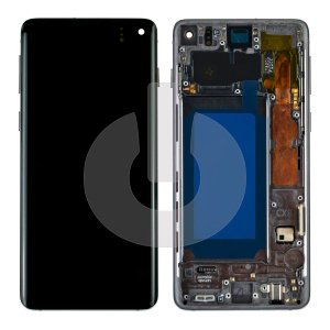 Дисплей с тачскрином для Samsung S10 (G973F) в рамке черный ORG фото