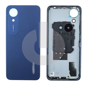 Крышка задняя для OPPO A17K (CPH2471) со стеклом камеры и защитной пластиной синяя фото