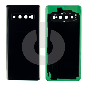 Крышка задняя для Samsung S10 (G973F) со стеклом камеры черная фото