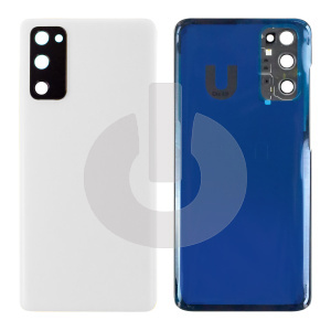 Крышка задняя для Samsung S20 (G980F) со стеклом камеры белая фото