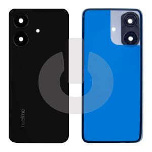 Крышка задняя для Realme Note 60x (RMX3938) со стеклом камеры черная фото