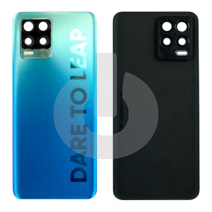 Крышка задняя для Realme 8 Pro (RMX3081) со стеклом камеры синяя фото