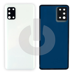 Крышка задняя для Samsung A31 (A315F) со стеклом камеры белая фото
