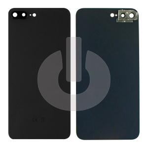Крышка задняя для iPhone 8 Plus со стеклом камеры черная Premium фото