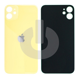 Крышка задняя для iPhone 11 (с большим вырезом) желтая фото