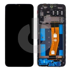 Дисплей с тачскрином для Samsung A14 4G (A145P) в рамке черный ORG