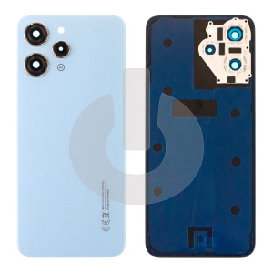 Крышка задняя для Xiaomi Redmi 12 4G (23053RN02Y) со стеклом камеры голубая фото