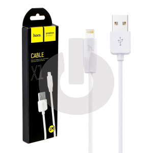 Кабель USB - Lightning HOCO X1 (1м х 2.4A) белый фото