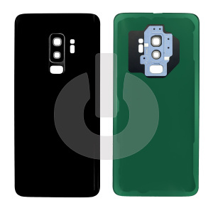 Крышка задняя для Samsung S9+ (G965F) со стеклом камеры черная фото