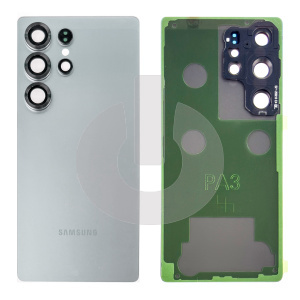 Крышка задняя для Samsung S25 Ultra (S938) со стеклом камеры серебряная фото