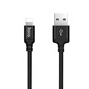 Кабель USB - Lightning HOCO X14 (1м х 2.4A) черный