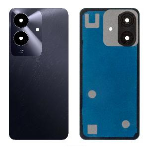 Крышка задняя для Realme Note 60 (RMX3933) со стеклом камеры черная