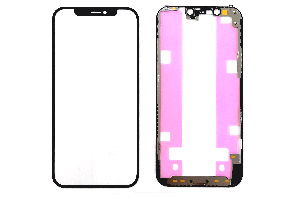 Стекло для переклейки iPhone 12/ 12 Pro с OCA пленкой в рамке черное АКЦИЯ
