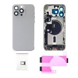 Корпус для iPhone 15 Pro Max (в сборе со шлейфами) натуральный титан Premium НОВИНКА