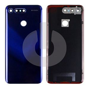 Крышка задняя для Huawei Honor View 20 (PCT-L29) со стеклом камеры синяя