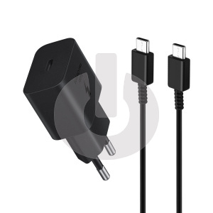 Зарядное устройство Type-C для Samsung (1.8м х 5A х 45W) с кабелем Type-C - Type-C) в упаковке чёрный
