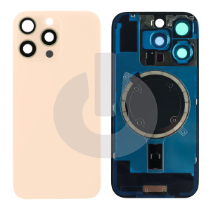 Крышка задняя для iPhone 16 Pro со стеклом камеры пустынный титан Premium фото