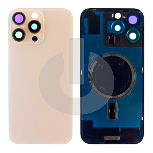 Крышка задняя для iPhone 16 Pro Max со стеклом камеры пустынный титан Premium фото