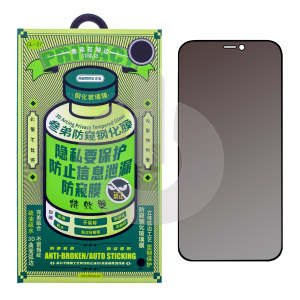 Стекло защитное для iPhone 12/ 12 Pro Remax Medicine Glass (GL-27) черное антишпион фото