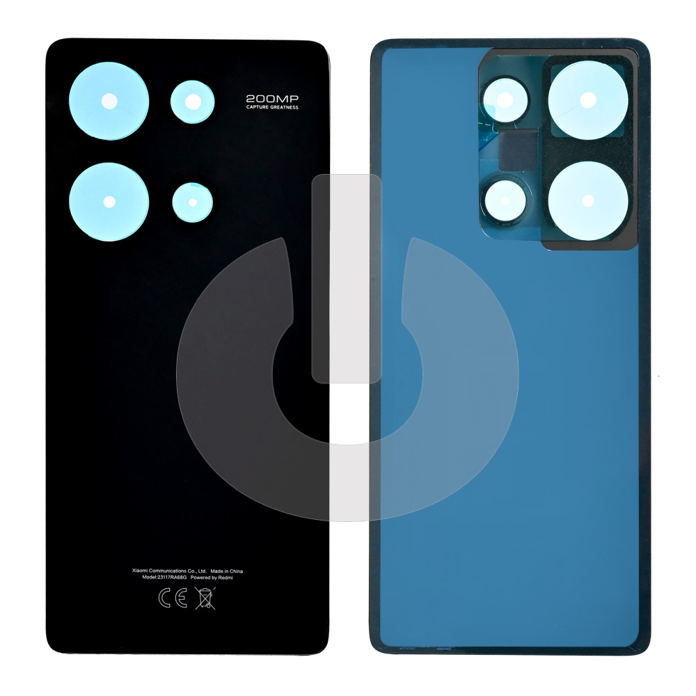 Крышка задняя для Xiaomi Redmi Note 13 Pro 4G (23117RA68G) черная фото